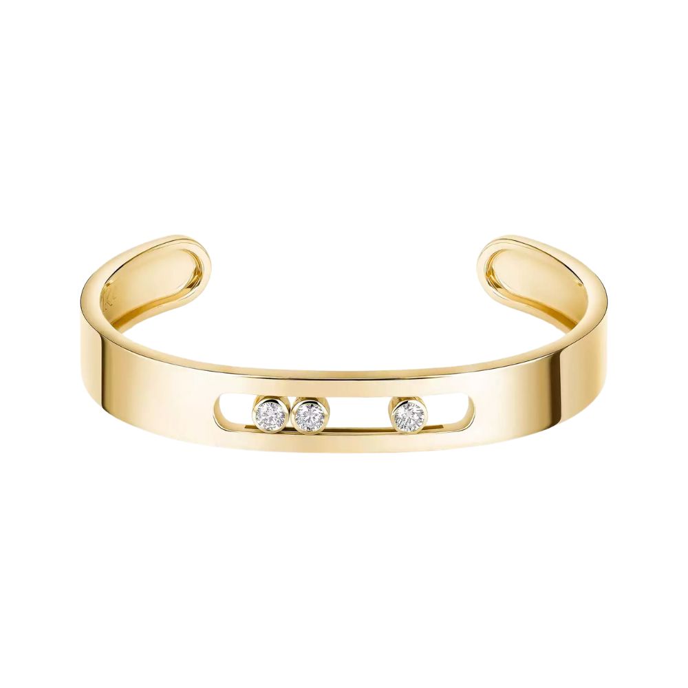 Messika 18k Yellow Gold Move Joaillerie Diamond Bangle